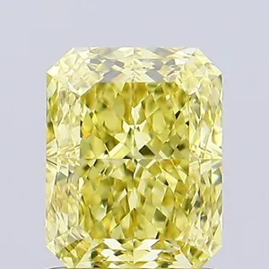 1.15ct RADIANT Fancy Intense Yellow VVS2 Coloured Lab diamond