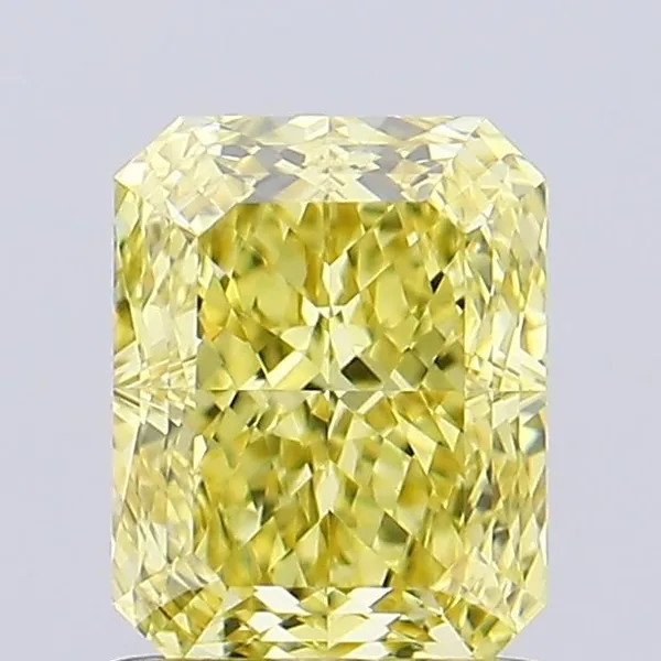 1.15ct RADIANT Fancy Intense Yellow VVS2 Coloured Lab diamond