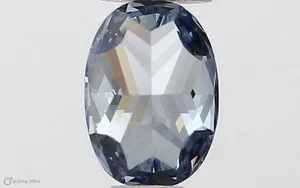 0.32ct OVAL Fancy Vivid Blue VVS2 Coloured Lab diamond