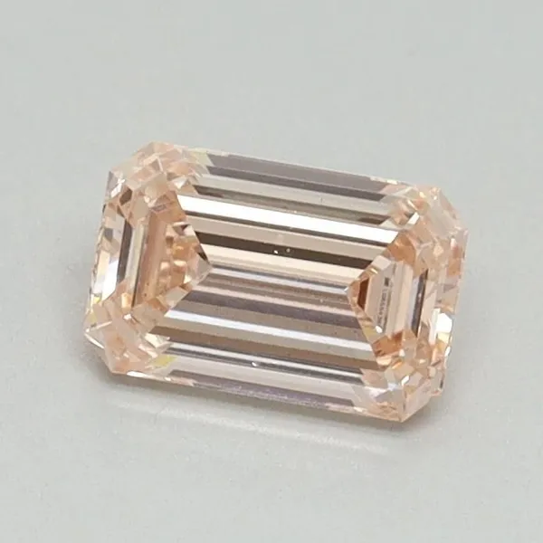 0.66ct EMERALD Fancy Intense Pink VS1 Coloured Lab diamond