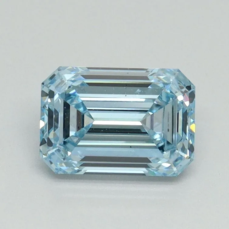 1.05ct EMERALD Fancy Intense Blue VS1 Coloured Lab diamond