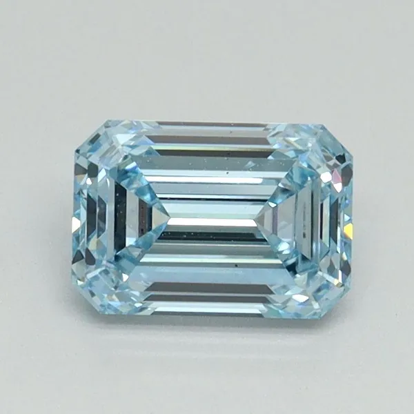 1.05ct EMERALD Fancy Intense Blue VS1 Coloured Lab diamond