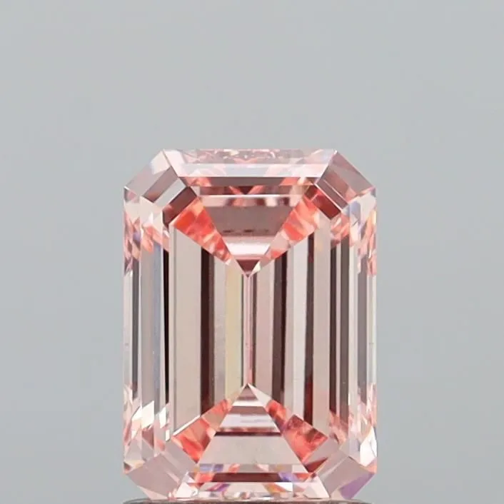 1.59ct EMERALD Fancy Intense Pink VS1 Coloured Lab diamond