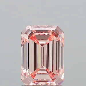1.59ct EMERALD Fancy Intense Pink VS1 Coloured Lab diamond