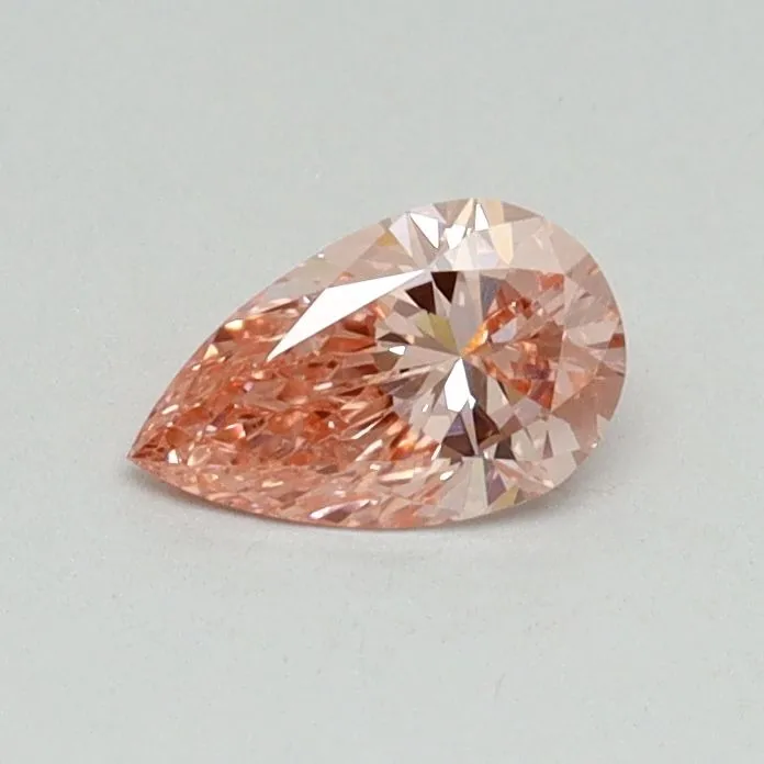 0.33ct PEAR Fancy Vivid Pink VVS2 Coloured Lab diamond