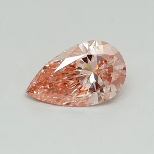 0.33ct PEAR Fancy Vivid Pink VVS2 Coloured Lab diamond