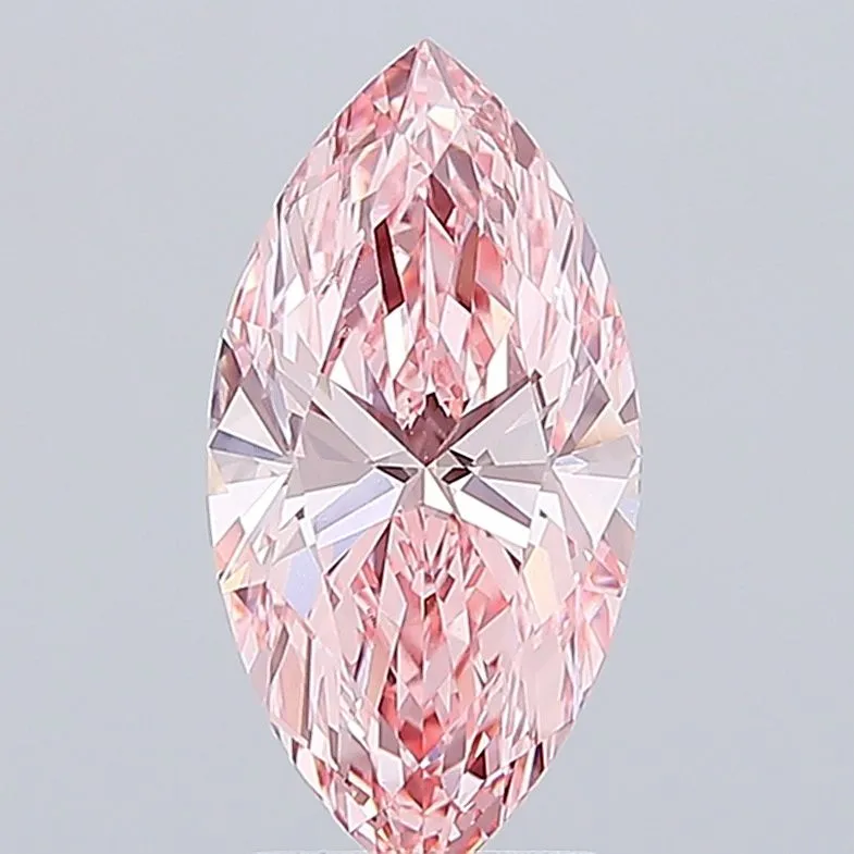 2.58ct MARQUISE Fancy Vivid Pink VVS2 Coloured Lab diamond