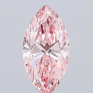 2.58ct MARQUISE Fancy Vivid Pink VVS2 Coloured Lab diamond