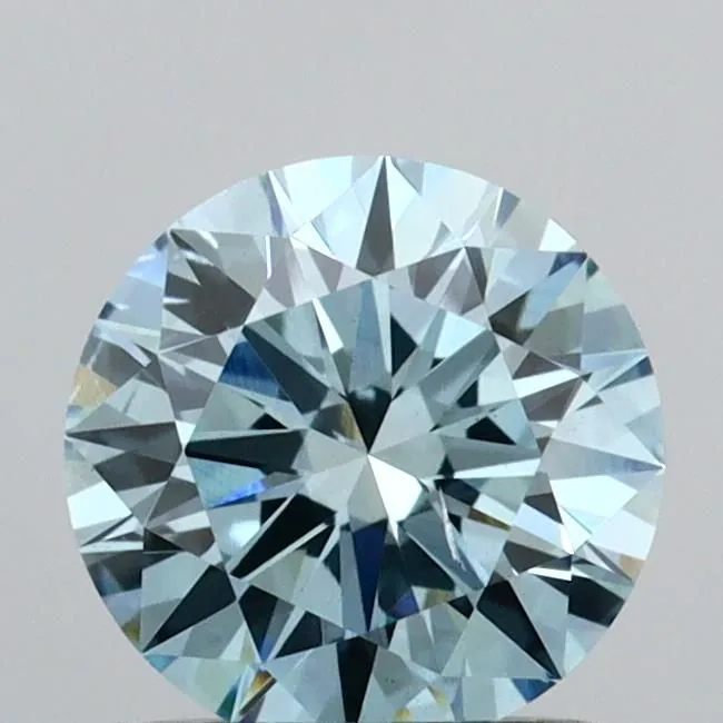 1.00ct ROUND Fancy Vivid Blue SI1 Coloured Lab diamond