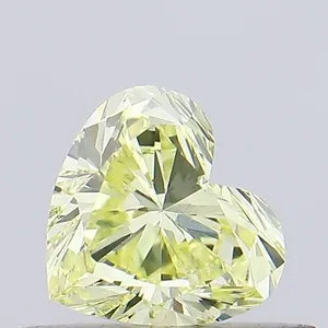 0.46ct HEART Fancy Light Yellow VS1 Coloured Lab diamond
