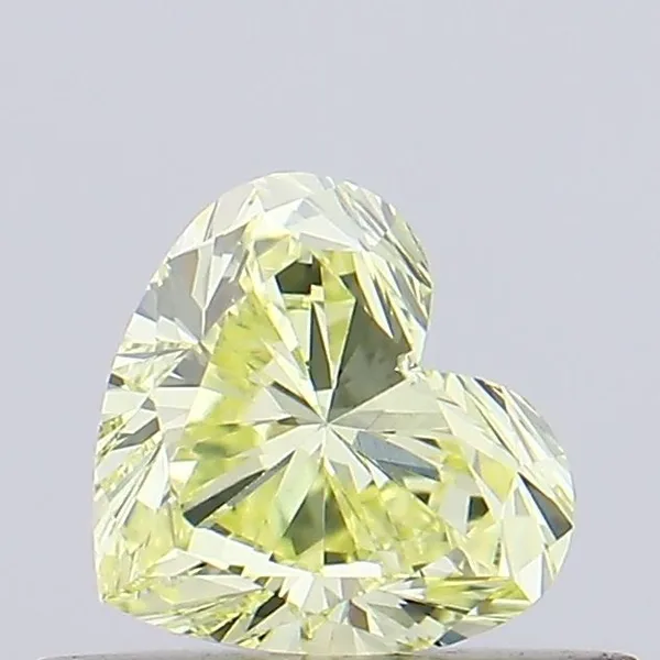 0.46ct HEART Fancy Light Yellow VS1 Coloured Lab diamond