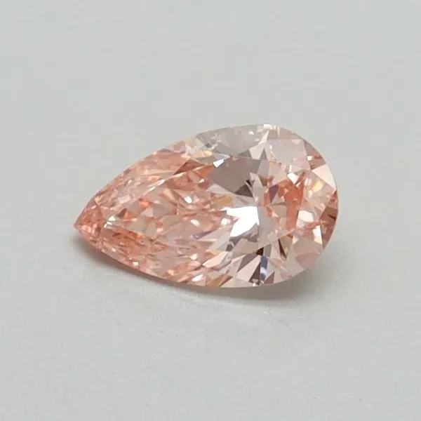 0.3ct PEAR Fancy Vivid Pink VS2 Coloured Lab diamond