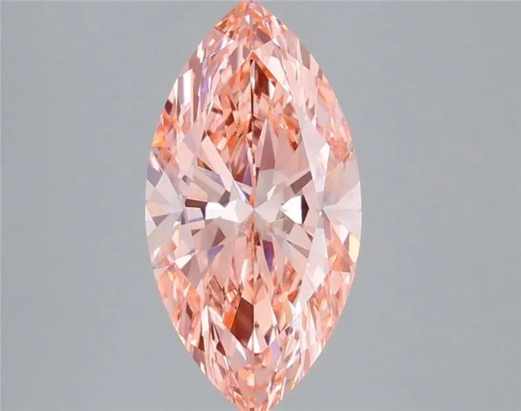 2.99ct MARQUISE Fancy Vivid Pink VVS2 Coloured Lab diamond