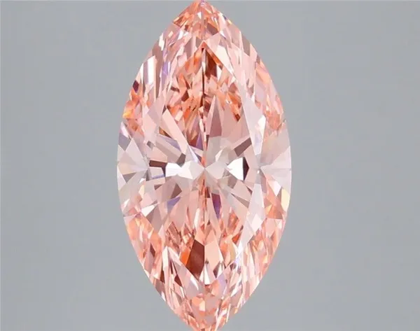 2.99ct MARQUISE Fancy Vivid Pink VVS2 Coloured Lab diamond
