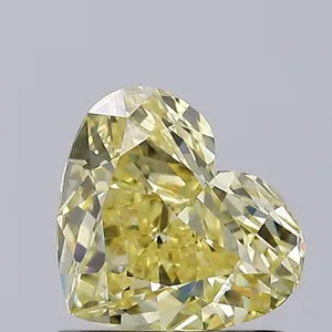 1.05ct HEART Fancy Intense Yellow VS1 Coloured Lab diamond