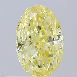 0.51ct OVAL Fancy Light Yellow VVS2 Coloured Lab diamond