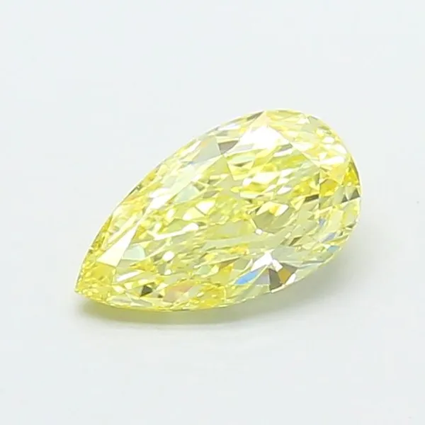 0.97ct PEAR Fancy Intense Yellow VS1 Coloured Lab diamond