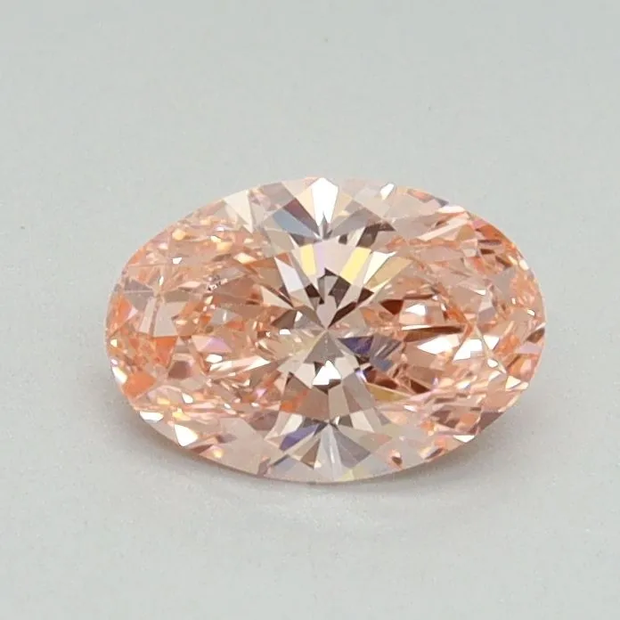 0.55ct OVAL Fancy Vivid Pink VS1 Coloured Lab diamond