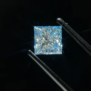 1.53ct PRINCESS Fancy Vivid Blue VVS2 Coloured Lab diamond