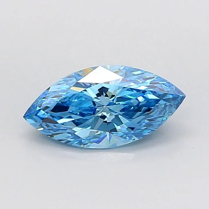 1.49ct MARQUISE Fancy Vivid Blue VVS2 Coloured Lab diamond