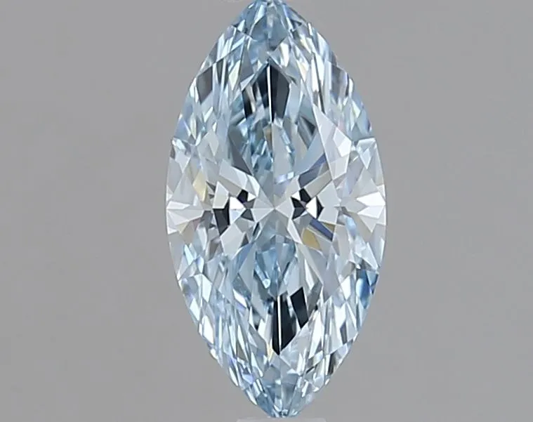 0.74ct MARQUISE Fancy Vivid Blue VS1 Coloured Lab diamond