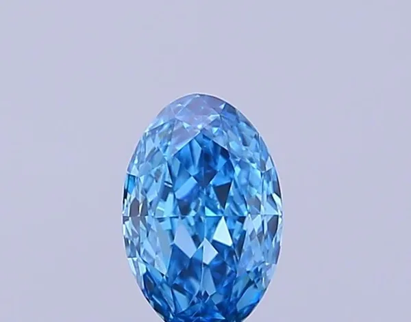 0.33ct OVAL Fancy Vivid Blue VVS2 Coloured Lab diamond