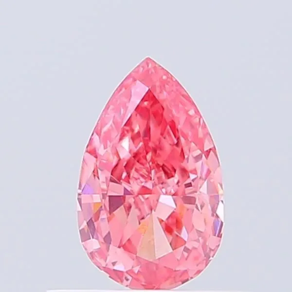 0.56ct PEAR Fancy Vivid Pink VS1 Coloured Lab diamond