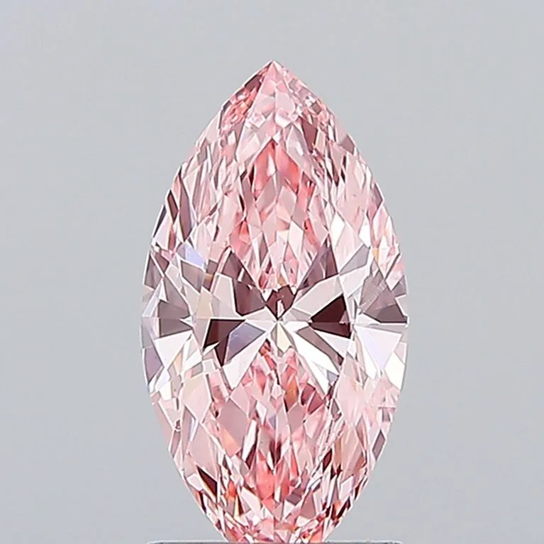 1.52ct MARQUISE Fancy Vivid Pink VS1 Coloured Lab diamond