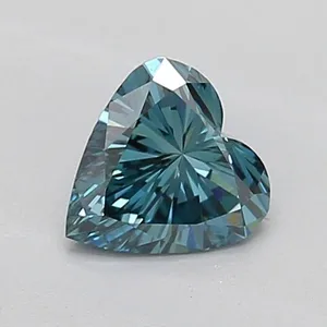 0.51ct HEART Fancy Vivid Blue SI1 Coloured Lab diamond