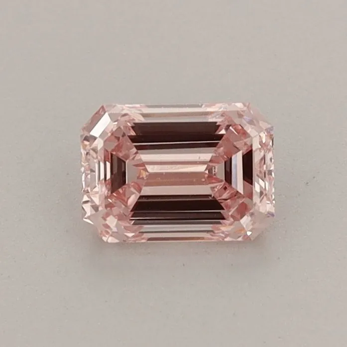 0.50ct EMERALD Fancy Intense Pink VS2 Coloured Lab diamond