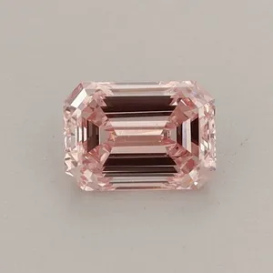 0.5ct EMERALD Fancy Intense Pink VS2 Coloured Lab diamond