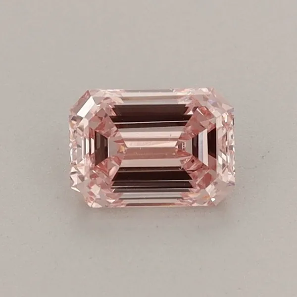 0.5ct EMERALD Fancy Intense Pink VS2 Coloured Lab diamond
