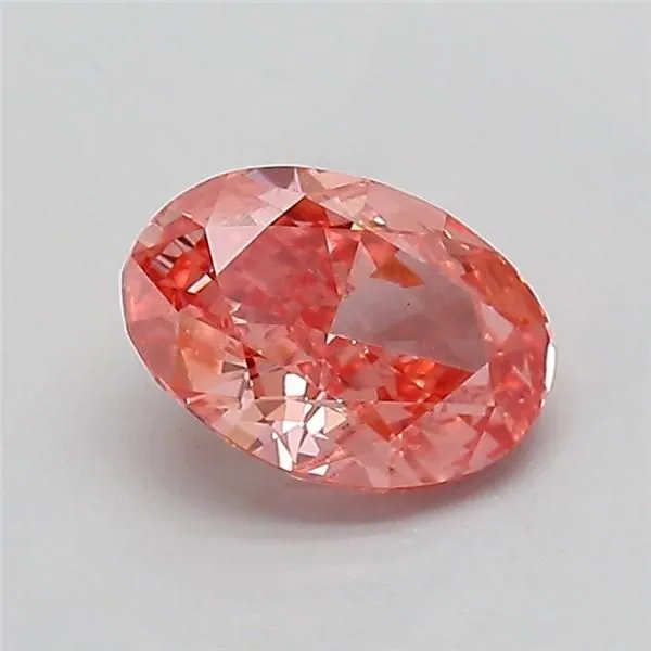 1.05ct OVAL Fancy Vivid Pink VS1 Coloured Lab diamond