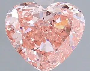 1.16ct HEART Fancy Vivid Pink VS1 Coloured Lab diamond