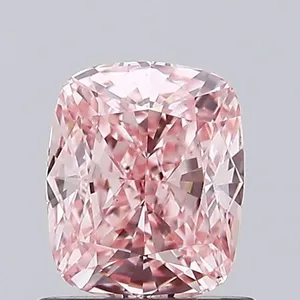 1.05ct CUSHION Fancy Vivid Pink VS1 Coloured Lab diamond