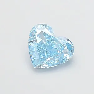 1.03ct HEART Fancy Vivid Blue VS1 Coloured Lab diamond