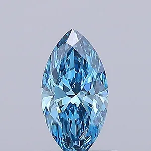 0.72ct MARQUISE Fancy Vivid Blue VS1 Coloured Lab diamond
