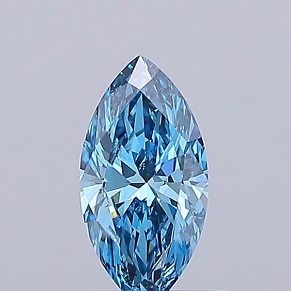 0.72ct MARQUISE Fancy Vivid Blue VS1 Coloured Lab diamond