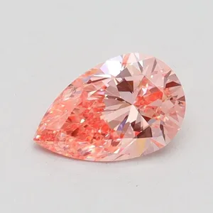 0.55ct PEAR Fancy Intense Pink SI1 Coloured Lab diamond