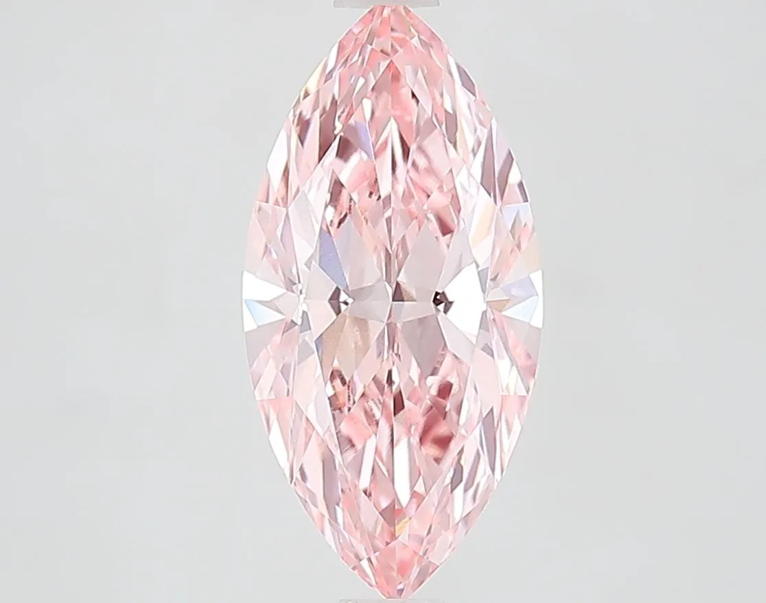 2.00ct MARQUISE Fancy Vivid Pink VVS2 Coloured Lab diamond