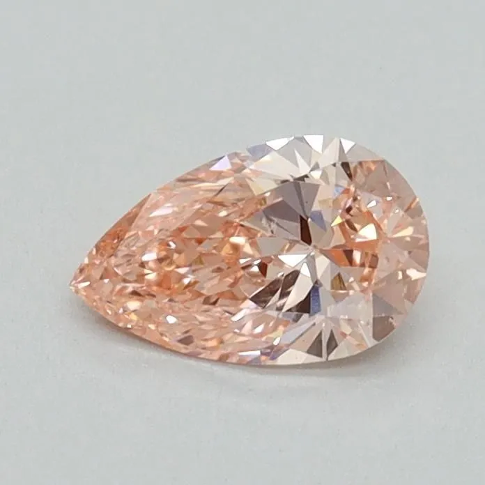 0.47ct PEAR Fancy Vivid Pink VS2 Coloured Lab diamond