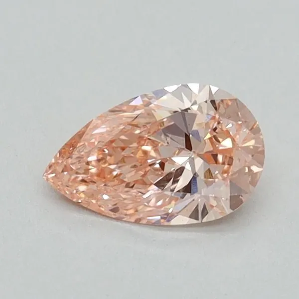 0.47ct PEAR Fancy Vivid Pink VS2 Coloured Lab diamond