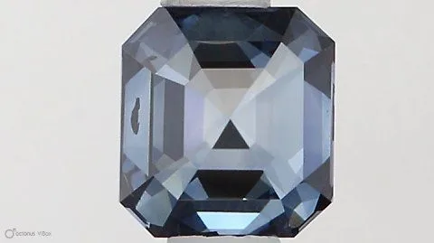0.51ct EMERALD Fancy Deep Blue SI1 Coloured Lab diamond