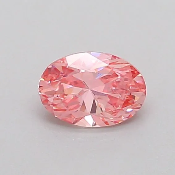 0.43ct OVAL Fancy Vivid Pink VVS2 Coloured Lab diamond