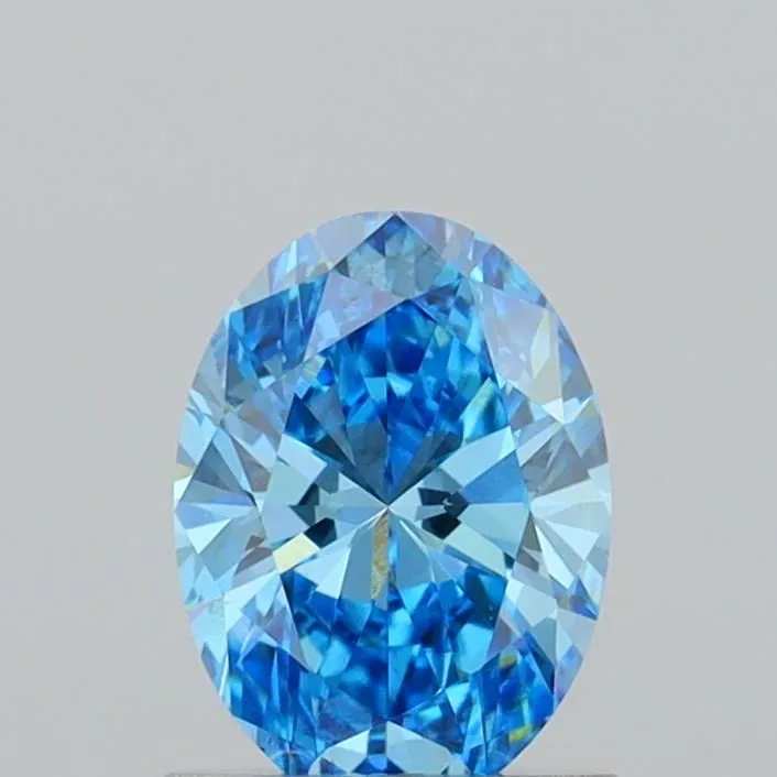 1.02ct OVAL Fancy Vivid Blue VS2 Coloured Lab diamond
