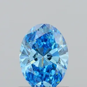 1.02ct OVAL Fancy Vivid Blue VS2 Coloured Lab diamond