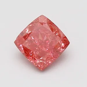 0.77ct CUSHION Fancy Vivid Pink VS1 Coloured Lab diamond