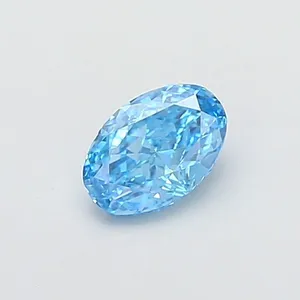 1.05ct OVAL Fancy Vivid Blue VVS2 Coloured Lab diamond