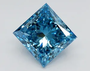 3.03ct PRINCESS Fancy Vivid Blue VS2 Coloured Lab diamond