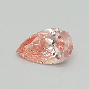 0.32ct PEAR Fancy Vivid Pink VVS2 Coloured Lab diamond
